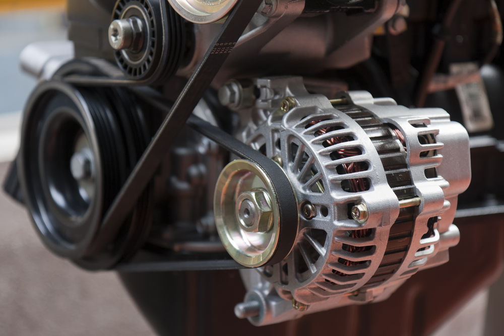 Closeup of an alternator