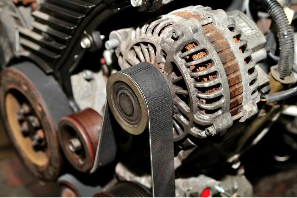 Closeup of an alternator