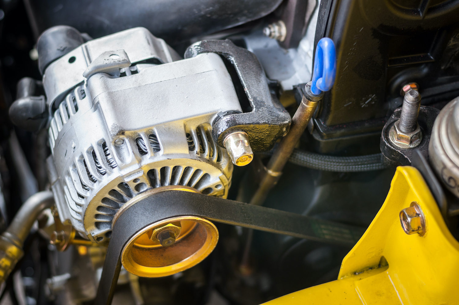 Closeup of an alternator