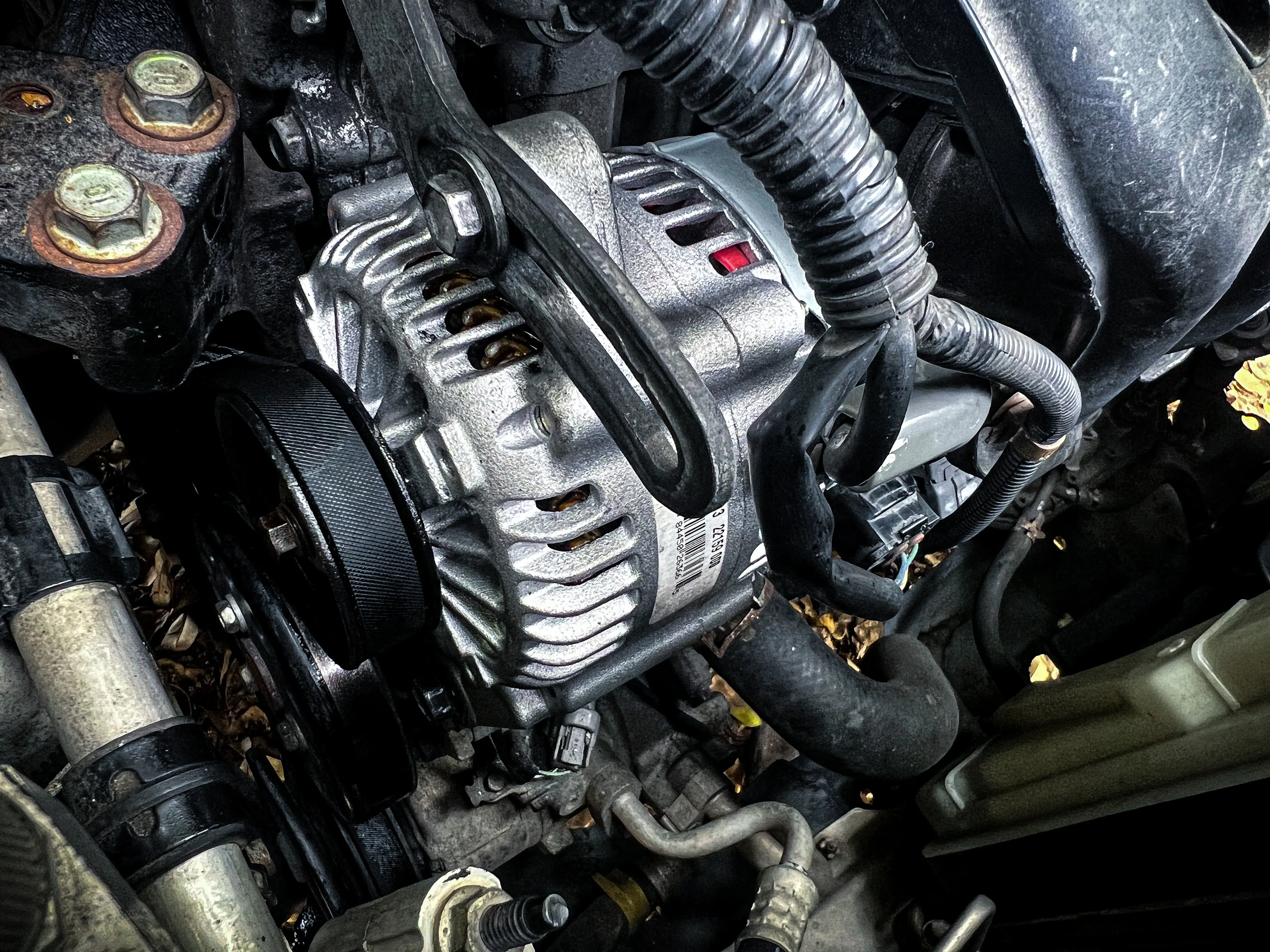 Closeup of an alternator