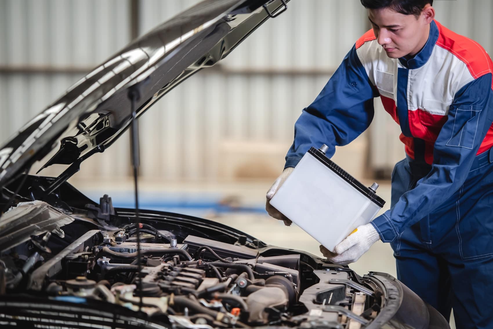 A battery being replaced