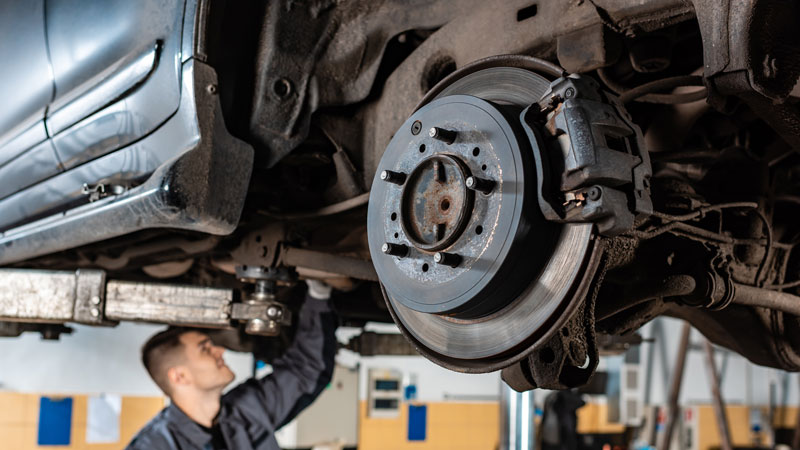 A vehicle's brakes and rotors