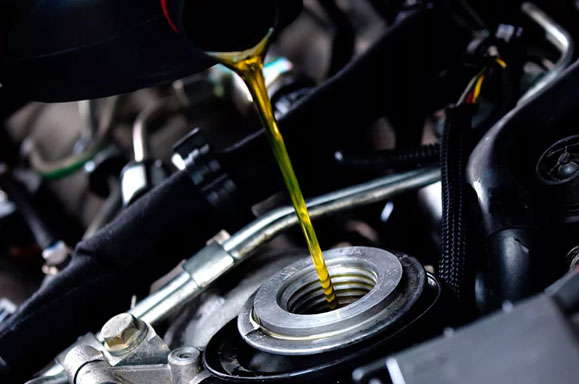 Oil being changed