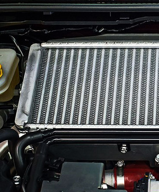 The radiator of a vehicle