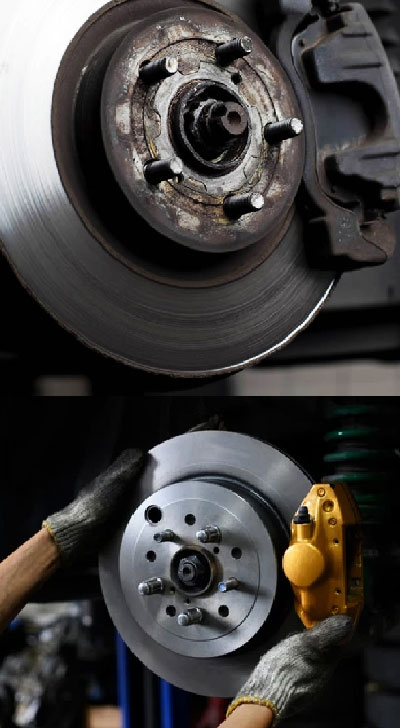 A brake and rotor