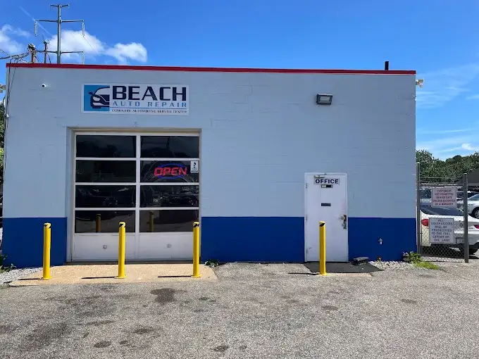 Inside Beach Auto & Transmission Repair shop